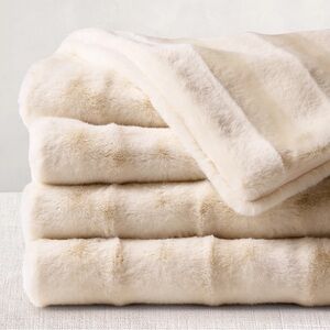 RH LUXE MINK FAUX FUR THROW